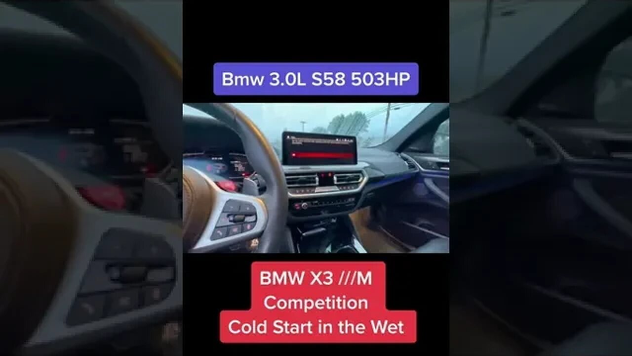 BMW X3M COMPETITION COLD START