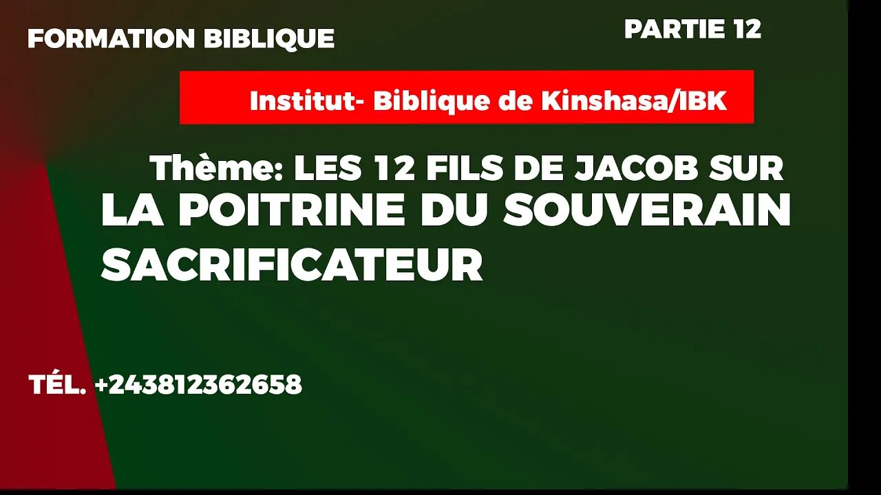 SAVOIR |n°12 LES 12FILS DE JACOB SUR LA POITRINE DU SOUVERAIN SACRIFICATEUR AVEC LE PROPHETE PLACIDE