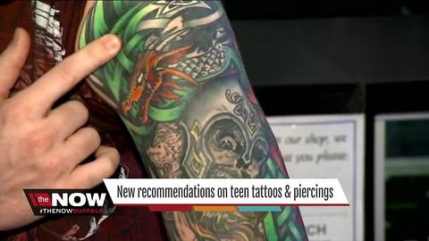 New recommendations on teen tattoos and piercings