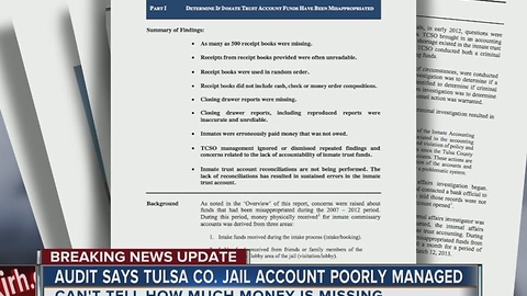 Audit Says Tulsa Co. Jail Account Poorly Managed