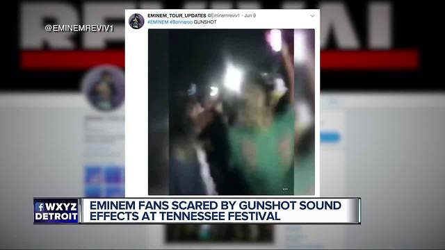 Fans blast Eminem for using gunshot-like sound effects during show