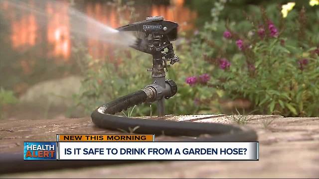 Is drinking from a garden hose safe for children?