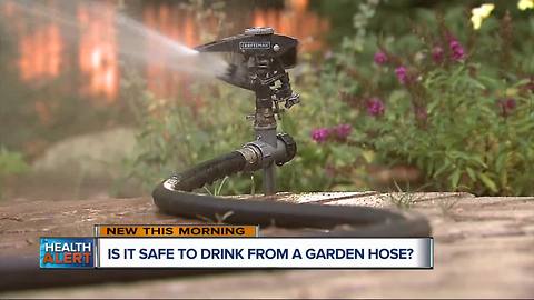 Is drinking from a garden hose safe for children?