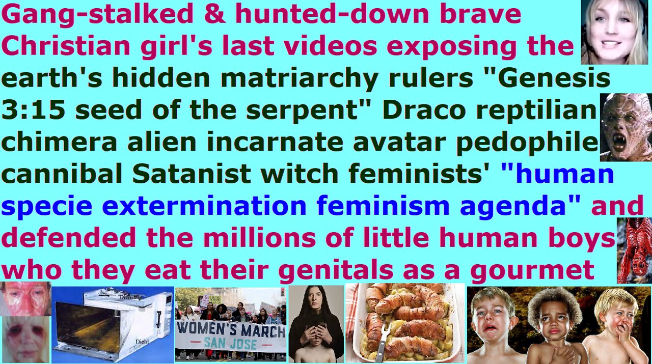 Part 2 Anti-feminist who was thrown out of Internet & hunted by pedophile cannibal Satanist witches