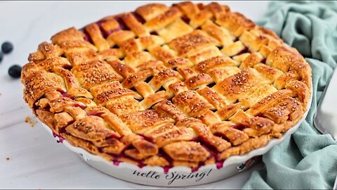 Gluten Free Lattice Top Blueberry Pie