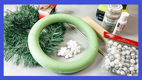 Dollar Tree Table Top Wreath DIY || Christmas Craft || Just 1 EASY DIY