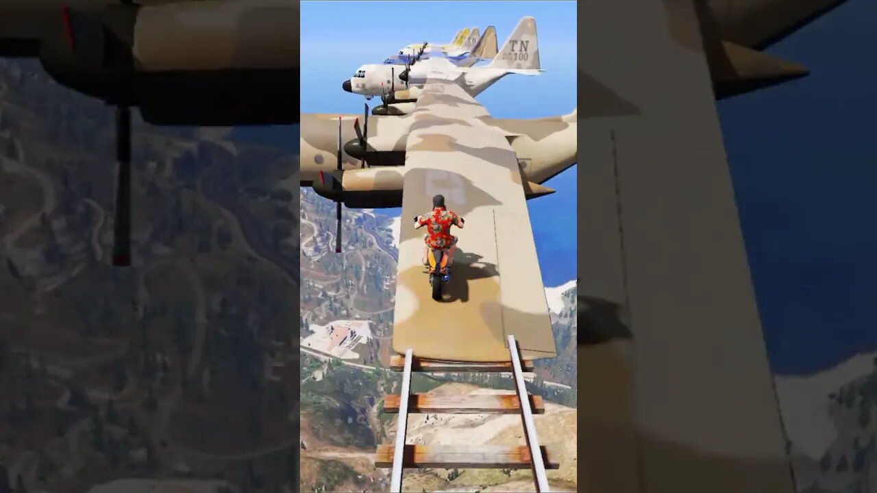 The Most INSANE Stunts On Mount Chiliad - GTA 5! #Shorts | TAFFY GAMING