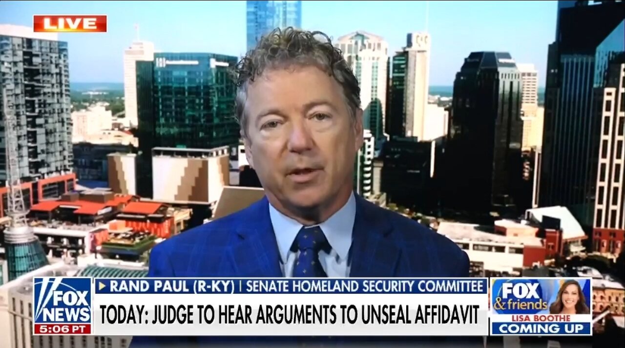 Rand Paul: Burden Of Proof Is On FBI To Show Mar-a-Lago Raid Was Not A Political Witch Hunt