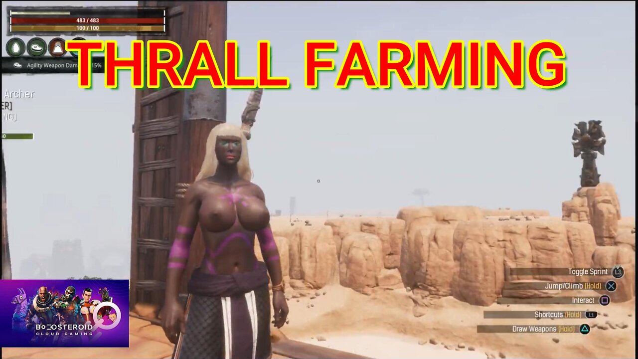 Conan Exiles Thrall farming busty Boobs #Boosteroid #conanexiles