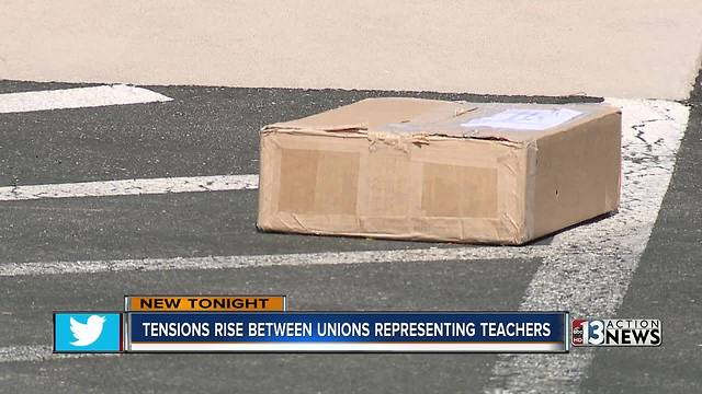 Feuding teachers' unions battle over package delivery