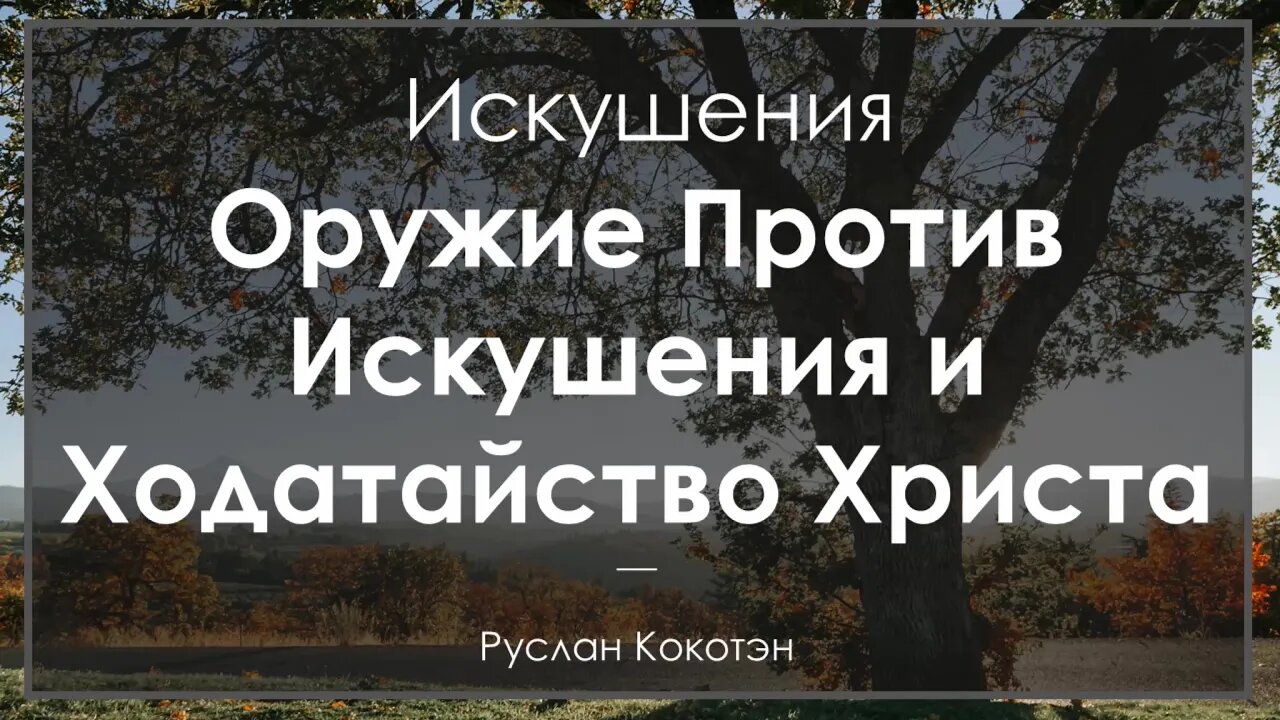 Оружие против искушений и ходатайство Христа | Руслан Кокотэн
