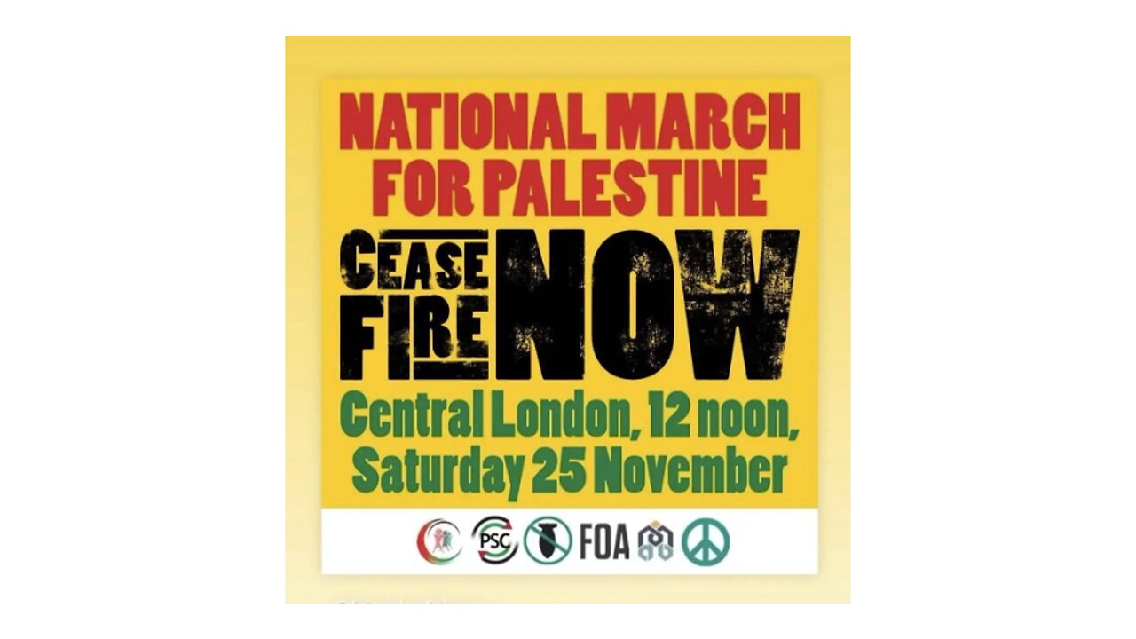 National March For Palestine London 25th November 2023