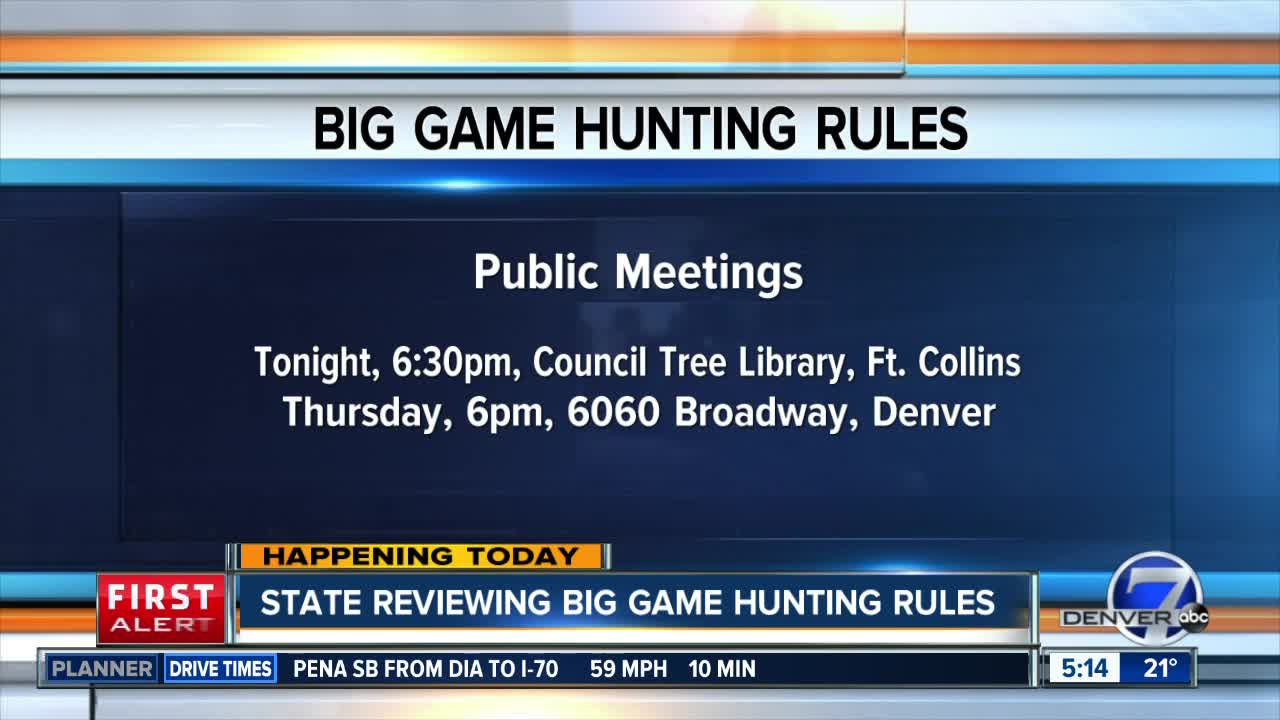 State reviewing big game hunting rules