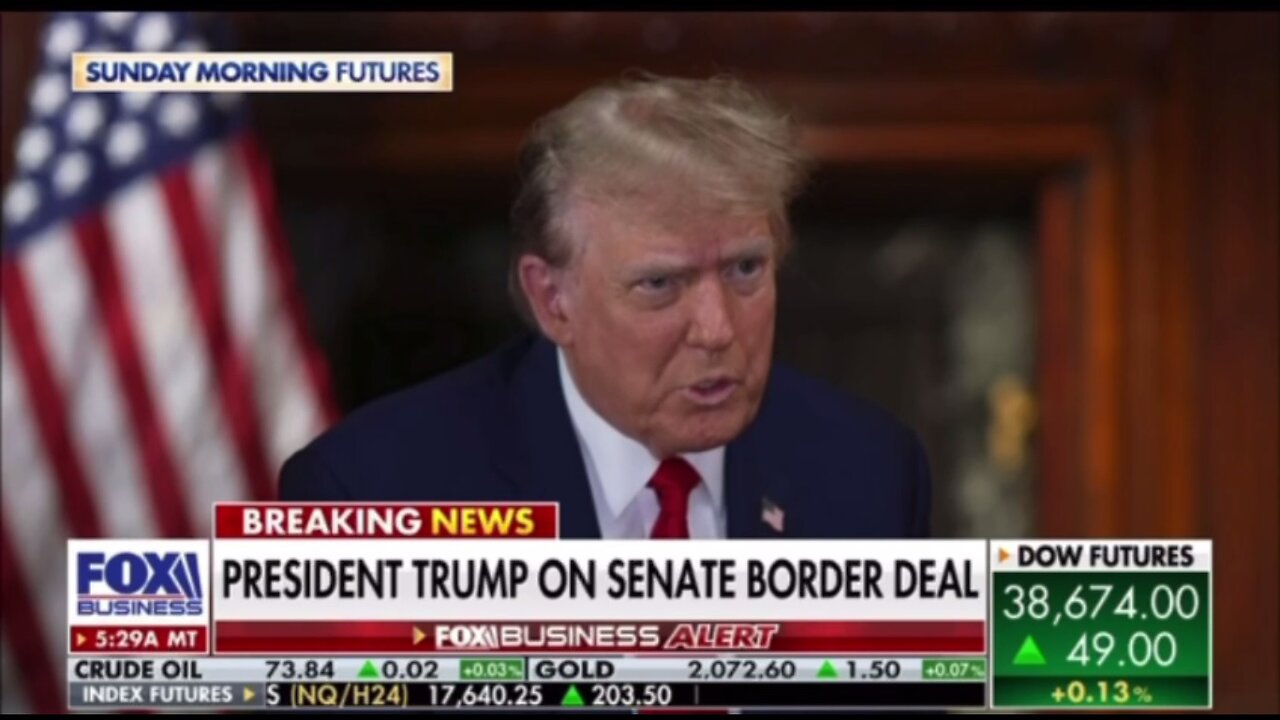 President Trump On The Proposed Senate Border & Other Pork Barreling Deal