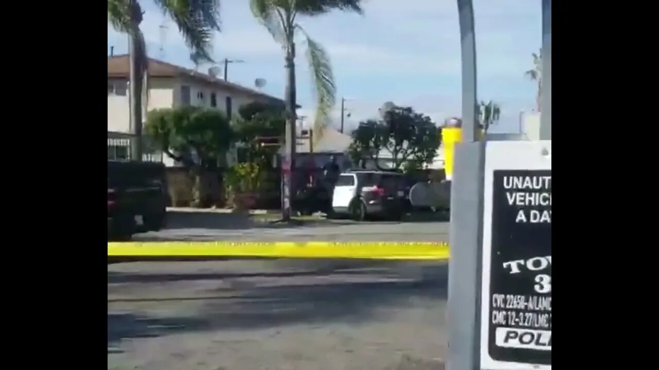 Standoff is underway in South Los Angeles.