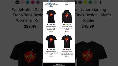 Go check my merch store out link top of short I would appreciate it but not needed #merch #wadeclan