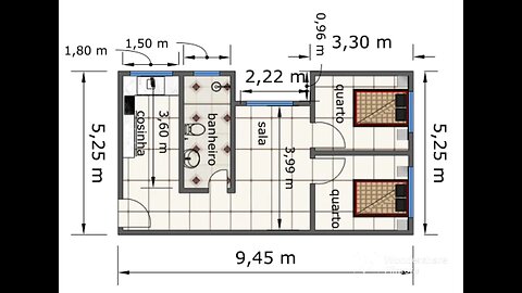 planta baixa/ 5,25x9,45