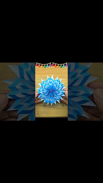 3D paper snowflake makig❄DIY christmas craft ideas🌲Best holiday crafts #diy #crafts #christmas