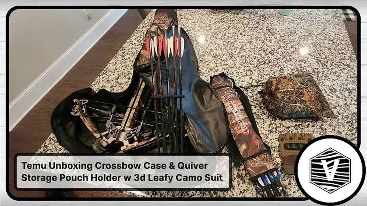 Temu Unboxing Crossbow Case & Quiver Storage Pouch Holder w 3d Leafy Camo Suit