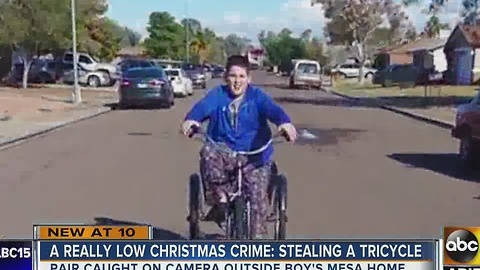 Mesa boy with autism devastated after bicycle stolen