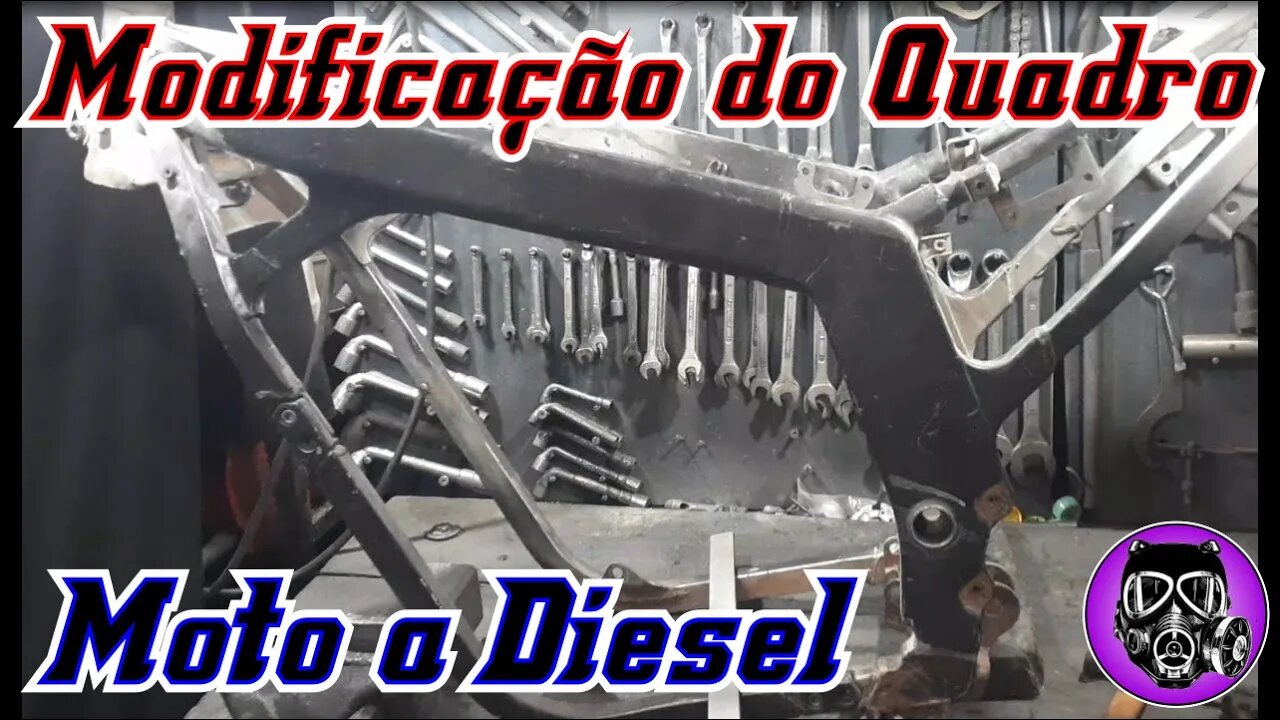 Modificação do Quadro 01 - Sunset 80 ( Moto a Diesel de Goiânia )