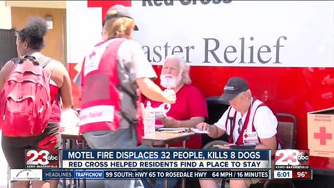Motel fire displaces more than 30 people, kills eight dogs