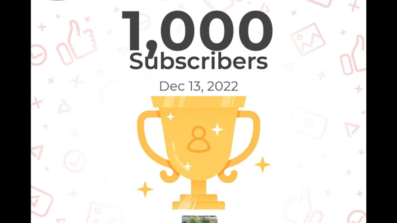 Lucky to see live hitting 1000 subscribers