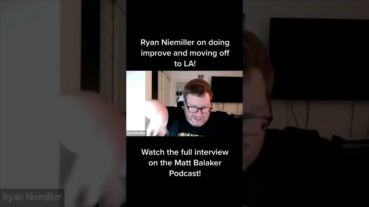 Comedian Ryan Niemiller on Doing Improv and Moving out to LA #shorts