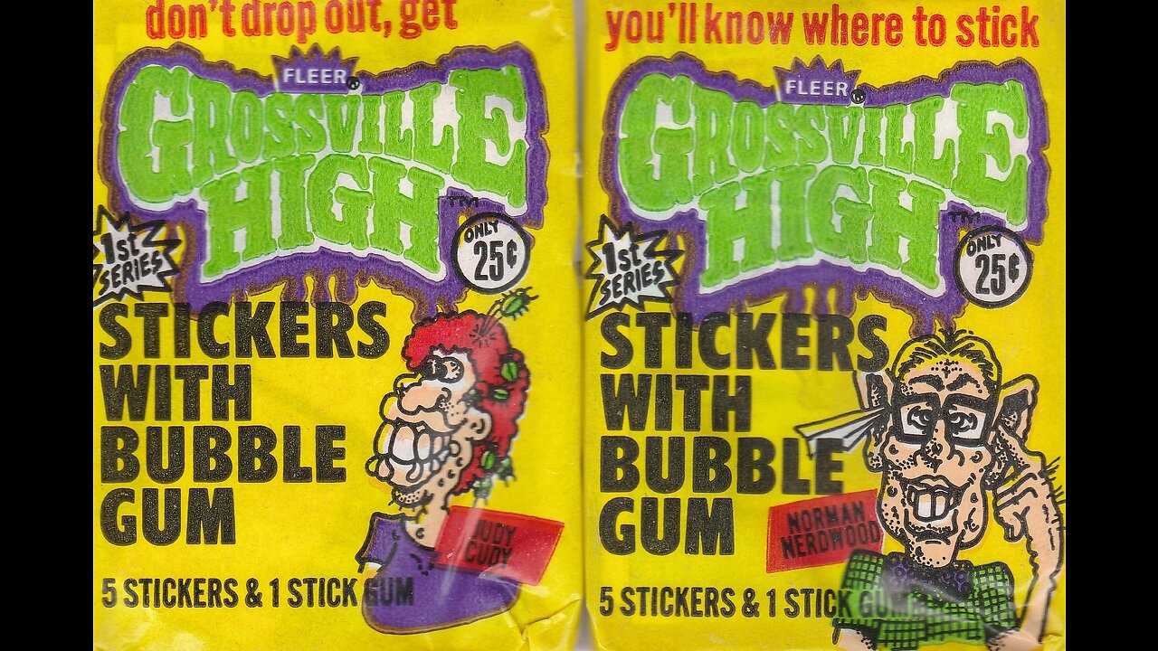 Grossville High Stickers (1986, Fleer) -- What's Inside