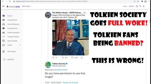 lord of the rings fans under ATTACK! TOLKIEN SOCIETY BANNING fans for using the name TOLKIEN!