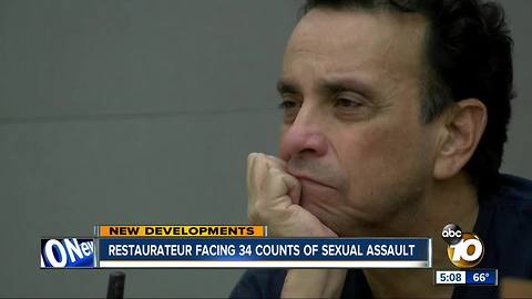 Restaurateur facing 34 counts of sexual assault