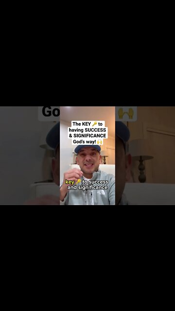 The KEY to Success & SIGNIFICANCE God’s way! #christianmotivation #shorts #serve