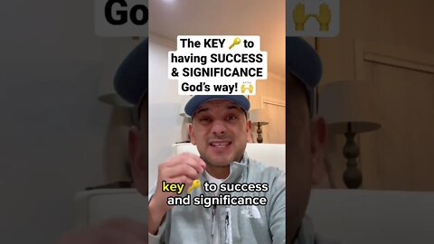 The KEY to Success & SIGNIFICANCE God’s way! #christianmotivation #shorts #serve