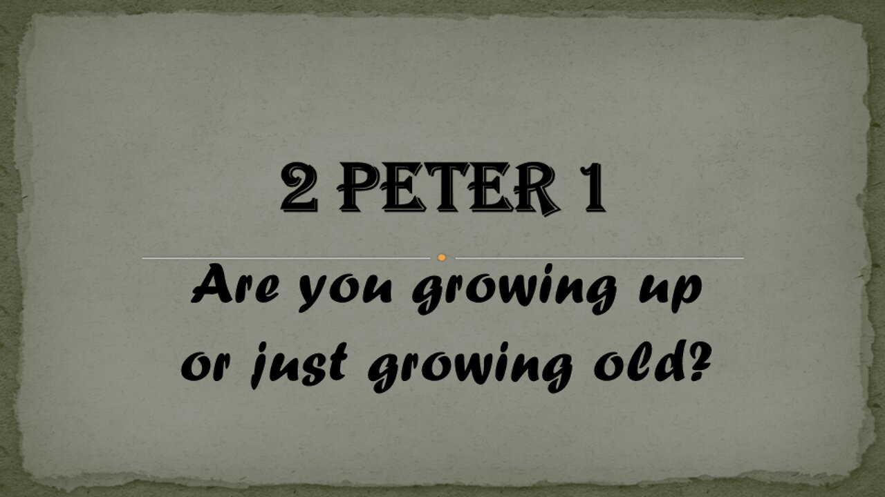 2 Peter 1--- 2022 July 17th --- Pastor Gary Lang