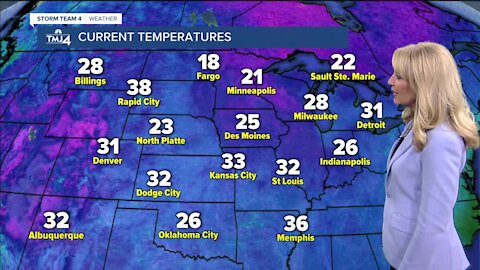 Chilly Saturday with partly cloudy skies and highs in the upper 30s