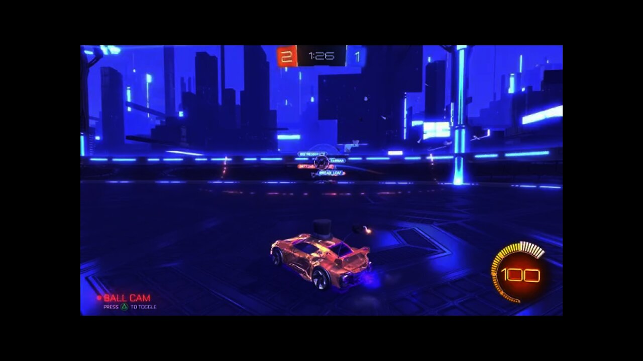 Rocket League 2 on 3 drop shot win