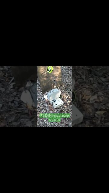 7.62x54r steel core slow motion concrete block