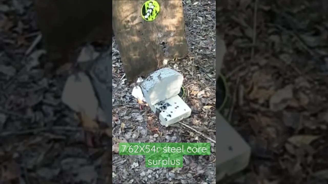 7.62x54r steel core slow motion concrete block