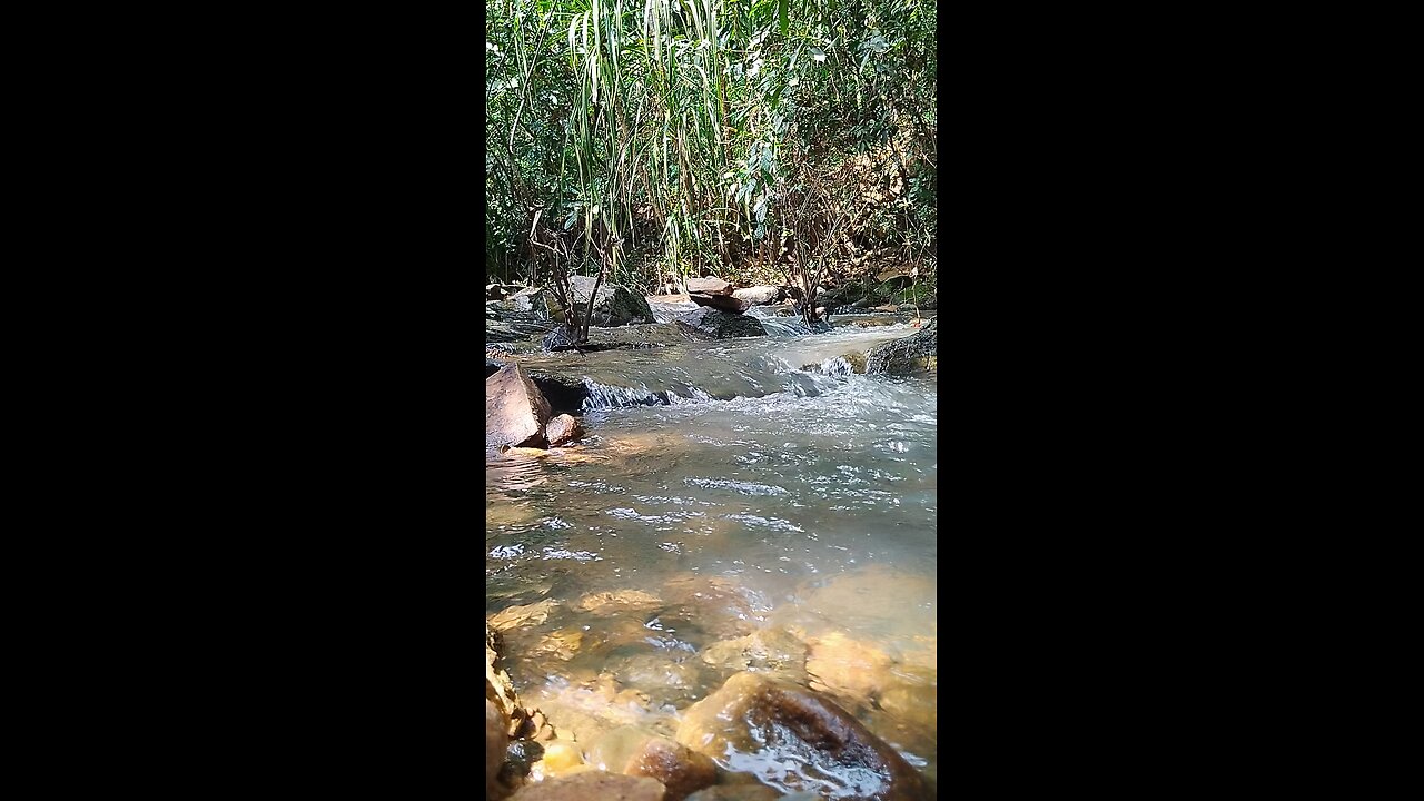 Water flowing on river