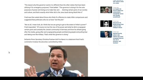 Democrat Seeking to Run Against DeSantis Compares Him to WW2 German Dictator