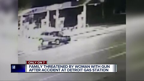 Woman points gun at mother, baby at Detroit gas station