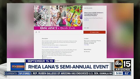 Rhea Lana's semi-annual event Sept. 15-19