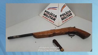 Capelinha: Idoso, de 60 anos, preso por Ameaça e Porte de Arma de Fogo.