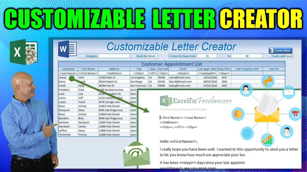 How To Create Custom Word Documents From Excel WITHOUT Mail Merge