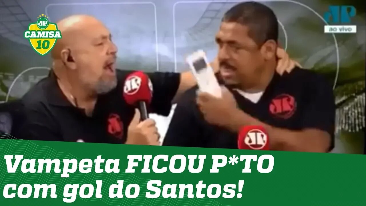 Ficou PU**! OLHA como Vampeta reagiu ao gol do Santos contra o Corinthians!