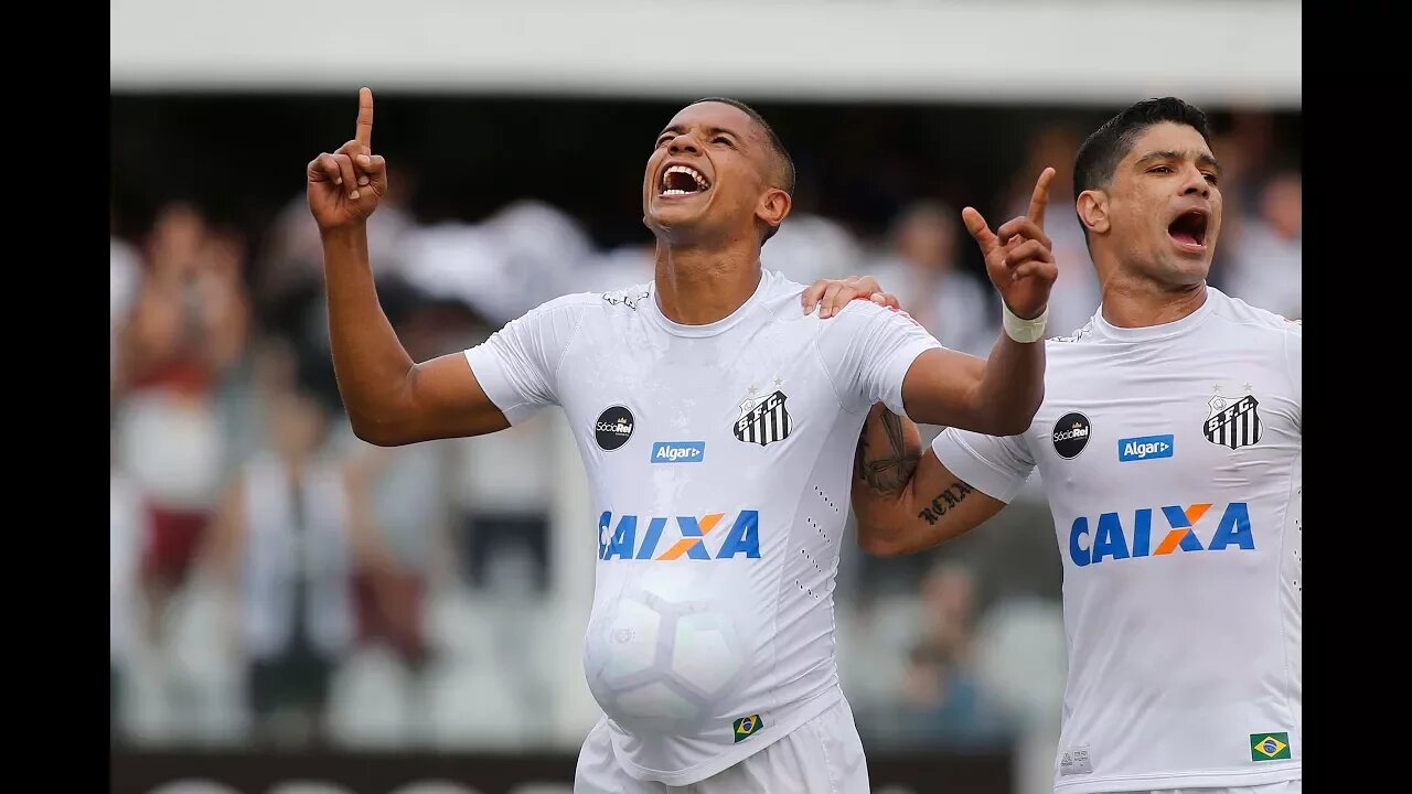 Gol de David Braz - Santos 3 x 1 Atlético-MG - Narração de José Manoel de Barros