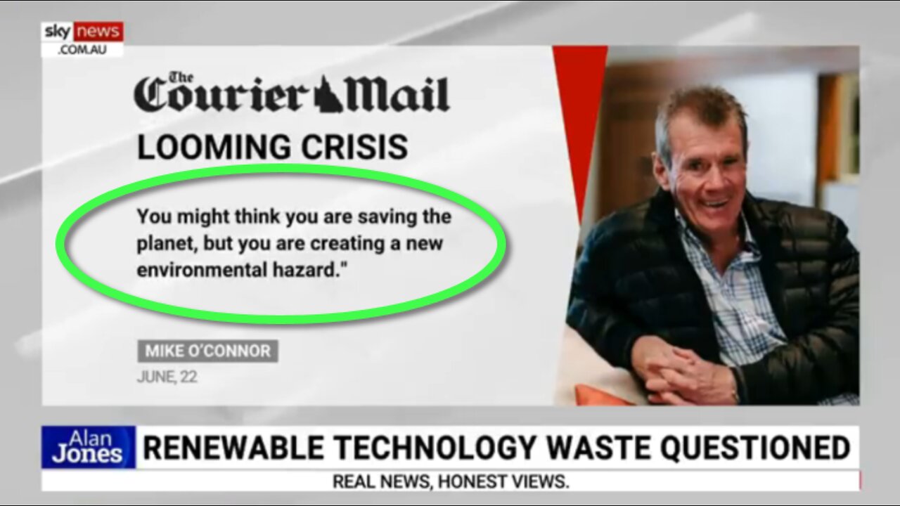 SKY NEWS AU: Politicians silent on renewables technology waste ending up in landfill