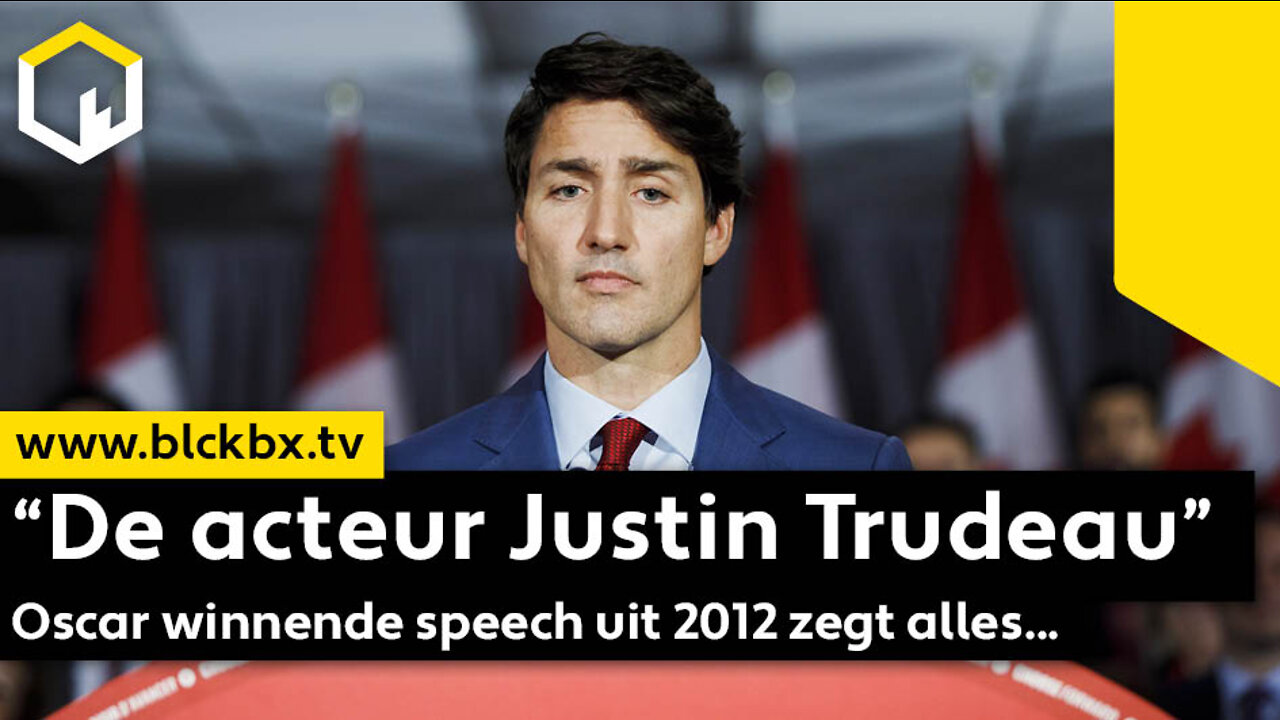 “De acteur Justin Trudeau” Oscar winnende speech uit 2012 zegt alles...