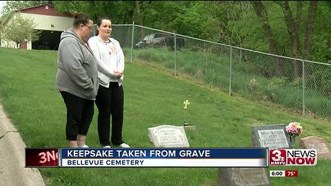 Keepsake stolen from grave of 7-week-old baby