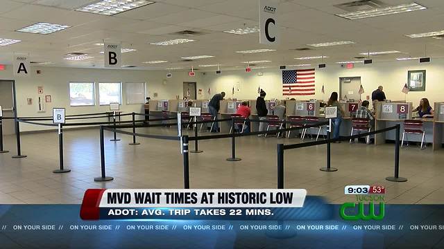 ADOT: MVD wait times at historic low